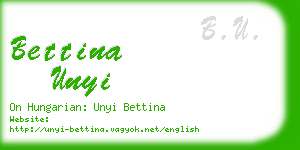 bettina unyi business card